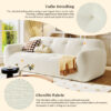 U_Style 85.8" Wide Chenille Fabric 3-Seater Sofa with Tufted Style, Full Sponge Compression Design, with Powder-Free Foam, Pocket Spring for Extra Comfort, 23.6" Seat Depth, No Assembly Required,for L