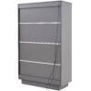60.6'' Freestanding Display Cabinet with 2 Storage Drawers, Pantry with Glass Doors & LED Lighting, Modern China Cabinet with Adjustable Shelves for Hallways, Kitchen, Livingroom & Office - Grey