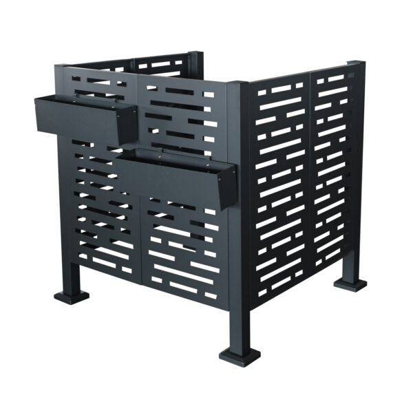 1857354ba6ec4e159b082eb9197a57bb_95f44ba738df210895be0e3b7a9cd466 3.5 x3.5 FT Air Conditioner Fence for Outdoor Units, Metal Privacy Fence Cover, Perfect to Conceal Air Conditioning Units (W540133742)