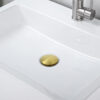 2 Pcs Bathroom Sink Drain without Overflow, Vessel Sink Lavatory Vanity Pop Up Drain Stopper, 304 Stainless Steel