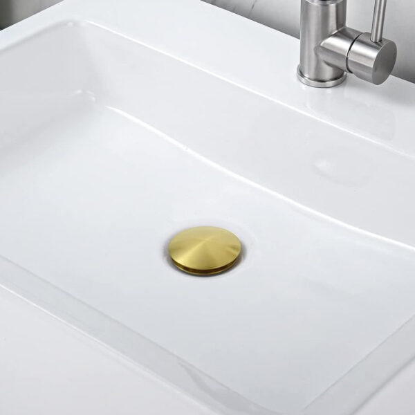 2 Pcs Bathroom Sink Drain without Overflow, Vessel Sink Lavatory Vanity Pop Up Drain Stopper, 304 Stainless Steel