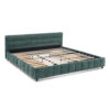 King Size Upholstered Bed ,comfortable upholstered bed frame, Chenille fabric, with headboard and solid bed frame. With drawer for storage-green(88.5''*85.5''*31'')