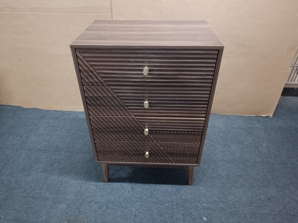 4 drawer dresser, modern wardrobe dresser chest of drawers, wooden storage storage cabinet, dresser storage cabinet, suitable for living room, bedroom, corridor (walnut )