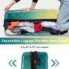 Hardshell Luggage Sets 3 Piece Gradient Color Expandable Suitcase with Spinner Wheels and TSA Lock Lightweight 20" 24" 28" Available,Green+Yellow