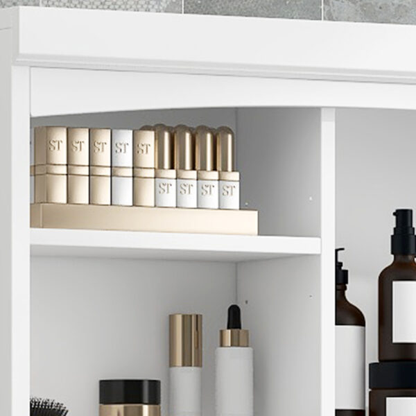 Bathroom Storage Cabinet with Tilt-Out Hamper, 70.9'' Tall Free Standing Organizer with Drawers & Adjustable Shelves, MDF Linen Tower with Steel Handles, White Finish