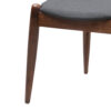Set of 2 Rubberwood Dining Chairs with Ergonomic Backrest & Comfort Cushions, Walnut+Charcoal (same sku: 59296.00F)