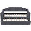Upholstered Twin Daybed with Trundle,Black