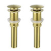 2 Pcs Bathroom Sink Drain without Overflow, Vessel Sink Lavatory Vanity Pop Up Drain Stopper, 304 Stainless Steel