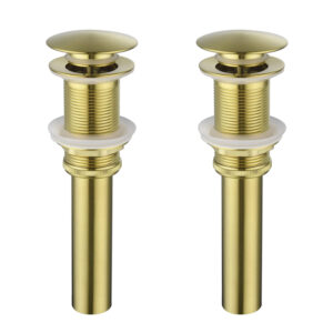 2 Pcs Bathroom Sink Drain without Overflow, Vessel Sink Lavatory Vanity Pop Up Drain Stopper, 304 Stainless Steel