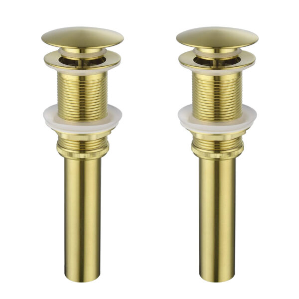 2 Pcs Bathroom Sink Drain without Overflow, Vessel Sink Lavatory Vanity Pop Up Drain Stopper, 304 Stainless Steel