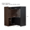 32.5''-58.8'' Extendable & Rotating Cabinet with 1 Drawer, 90-Degree Corner Cabinet, Multifuctional Storage Combination Cabinet for Living Room, Hallway, Entryway, Black & Walnut