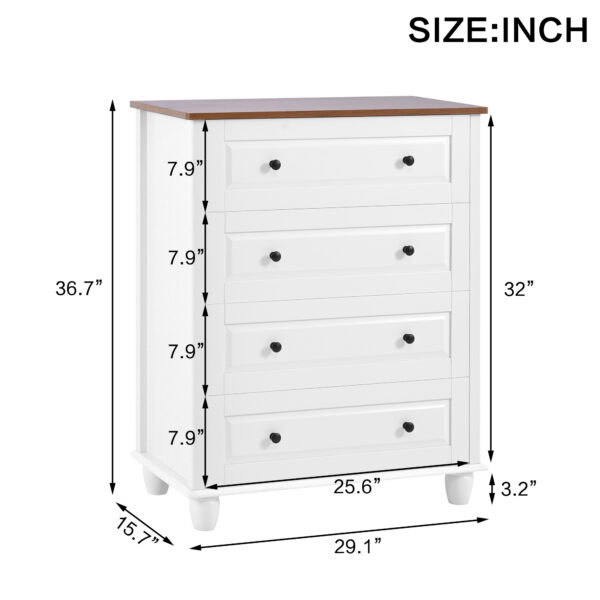 2bab6273ba1046f5aafa4c2f2034481d_0b2f603213f28ddcb567424ba799f406 Modern Chest of Drawers, 4 Drawer Dresser, Tall Wood Storage Cabinet for Living Room, Entryway, Hallway
