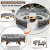 U_STYLE 6 - Person Outdoor Seating Group with Cushions and A Coffee Table(old sku:WY000379AAE)