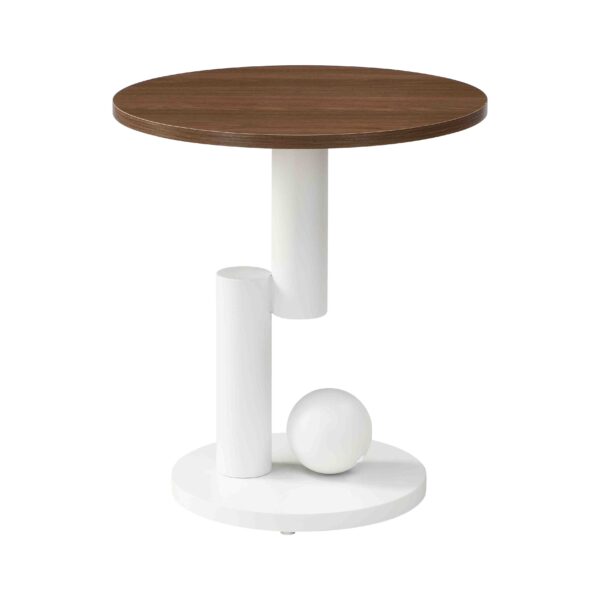 Luxury Nesting Coffee Table Set of 2,  Tables with Storage for Living Room, Oval and Round Table Set, White Center Table, Cocktail Table, Side Table,  Large 47.24'', Small 19.69''