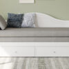 Twin Size Wood Daybed Extended Bed with Storage Drawers Wooden Sofa Bed for Living Room Guest Room, White