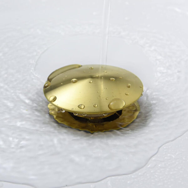2 Pcs Bathroom Sink Drain without Overflow, Vessel Sink Lavatory Vanity Pop Up Drain Stopper, 304 Stainless Steel