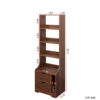 Night Stand with Bookshelf, Night Stand with 2 Storage Drawers for Bedroom