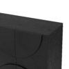 TREXM 4-Door Large Storage Sideboard, Wood Sideboard Cabinet with Semi-Circular Handles and Adjustable Shelves for Dining Room, Kitchen, and Living Room (Black)