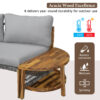 U_STYLE 6 - Person Outdoor Seating Group with Cushions and A Coffee Table(old sku:WY000379AAE)