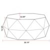 38"Three-dimensional Embossed Pattern Design American Retro Style Coffee Table,White Tabletop