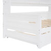 Twin Size Wooden Daybed With Twin Size Trundle, and All-in-One Cabinet and Shelf, White