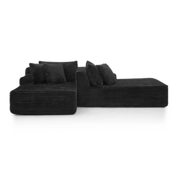 317265bf08fa4246b74f90e6055a41df_971cb58abab734d4409071a2d4d954da Two-seater lazy sofa lounge chair,Compressed sofa no assembly required, made of velvet fabric, fluffy modern lounge chair, used for indoor living rooms and bedrooms-Black