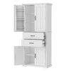 Storage Cabinet with Multi-Functional Storage Space for Kitchen/Bathroom/Dining Room/Living Room , 2 Drawers with Slide Rails, Adjustable Shelf, White