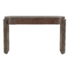 TREXM Entryway Table with Natural Wood Grain Finish, Console Table with Fluted Design, Oval Top and 2 Drawers for Entryway and Living Room (Espresso)