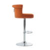 COOLMORE Velvet Bar Stool Set of 2, Adjustable Swivel Bar Stools with Silver Plated Metal Leg, Chrome Nailhead, Counter Height Chair for Kitchen,Dining Room