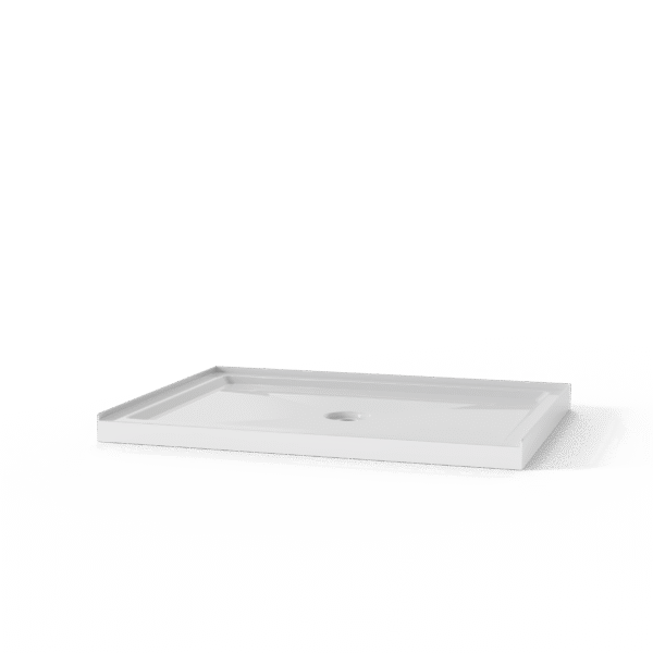 Goodyo 32"x48" Shower Base 3.5" Height Anti-slip Acrylic Center Drain Single Threshold Shower Base in White