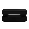 U-Can Lift-Top Coffee Table with 2 Drawers, Modern Coffee Table with Adequate Hidden Compartment, Multi-Functional Lift-Top Coffee Table with High-Gloss Finish for Living Room