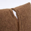 LY-025 Curved Sofa Toffee Caramel Full Compression Sponge Sectional, 30D Chenille Modular Couch for Apartment & Living Room, 800 lbs 110"L, 60 Firmness with 4 Pillows