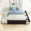 FULL BED WITH TWIN SIZE TRUNDLE AND TWO DRAWERS FOR ESPRESSO COLOR