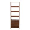 Night Stand with Bookshelf, Night Stand with 2 Storage Drawers for Bedroom