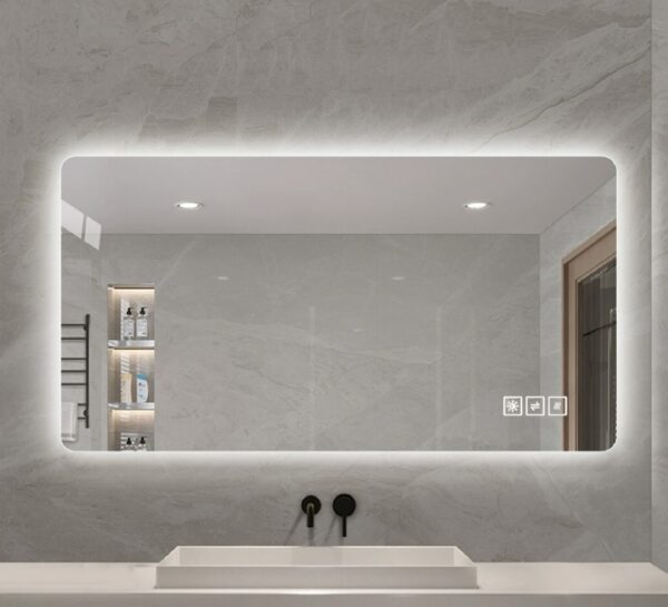 3a6fc17a25884257b8c09dbb2c553cb0_1bd5aa0e4515b0738dd12634fe5a6164 Wall mounted LED lighting mirror/bathroom mirror/full-length mirror/makeup mirror, three color lighting+dimming+IP44 waterproof+anti fog+touch switch 24 × 48 inches