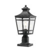 Large Outdoor Post Lights Lamp Post Light Fixture, 18.1inch Waterproof Aluminum Post Lamp with Clear Glass, Fence Post Deck Lighting for Garden, Patio, Pathway (2 pack)