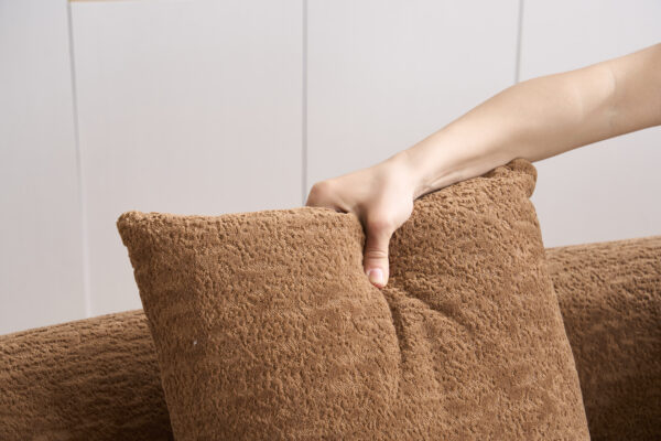 3bc6f032408d491ea089addebfe911dd_59fb03ea7167a11f3e5584b1c2eb3511 LY-025 Curved Sofa Toffee Caramel Full Compression Sponge Sectional, 30D Chenille Modular Couch for Apartment & Living Room, 800 lbs 110"L, 60 Firmness with 4 Pillows
