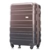 Luggage Sets New Model ABS Hardshell 3pcs Clearance Luggage Hardside Lightweight Durable Suitcase sets Spinner Wheels Suitcase with TSA Lock 20''24''28''( golden)
