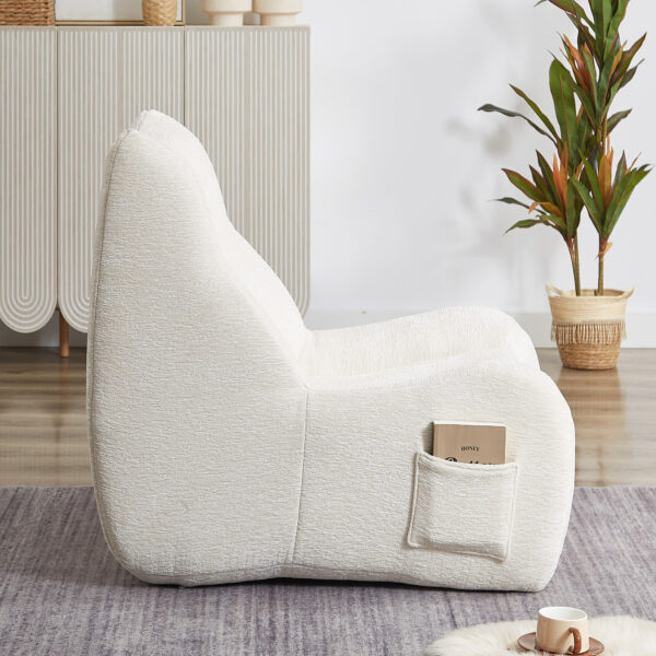 Bean Bag Chair for Adults with Armrests - Oversized Comfy Beanbag Lounge Lazy Floor Sofa Accent Chair for Living Room, Bedroom