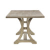 TREXM 6-Piece Farmhouse Dining Table Set, Rectangular Trestle Table and 4 Upholstered Chairs & Bench for Dining Room (Natural Wood Wash)