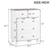 White Dresser with 5 Drawers, Tall Chest of Drawers, 5 Drawer Dresser with Deep Space, Wood Storage Cabinet for Living Room, Hallway, Office, White
