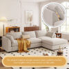 U_STYLE Upholstery Convertible Sectional Sofa, L Shaped Couch with Reversible Chaise