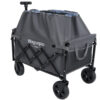 Expandable Dual-Layer Utility Wagon with 100% Extra Space - Grocery Cart for Camping, Shopping, Sports, Gardening, Fishing, Gray