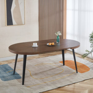 Extendable table,DINING TABLE,OFFICE TABLE,COFFEE TABLE,metal leg,MDF top,100/140/180x100x75cm,WALNUT  COLOR
