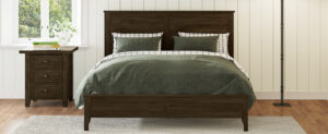 Modern Solid Wood Queen Size Platform Bed with Sturdy Wooden Slats Support,No Box Spring Needed, Espresso