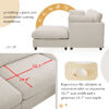 U_STYLE Upholstery Convertible Sectional Sofa, L Shaped Couch with Reversible Chaise
