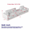 114.5'Modern Corduroy Modular foam Sofa, Recliner Seat reversible Sofa, 2-in-1 Sofa with Recliner and L-Shaped Sofa Combination with Three Cushion Neck Pillow Combination and Two Throw Pillows