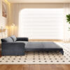 66" Queen Pull Out Sofa Bed, 3-in-1 Convertible Sleeper Sofa with Side Storage,Multi-Functional Velvet Loveseat Bed for Living Room,Bedroom,Apartment,Office.(Old Sku:W1885P154639/W1885P214785)