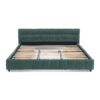 King Size Upholstered Bed ,comfortable upholstered bed frame, Chenille fabric, with headboard and solid bed frame. With drawer for storage-green(88.5''*85.5''*31'')