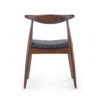 Set of 2 Rubberwood Dining Chairs with Ergonomic Backrest & Comfort Cushions, Walnut+Charcoal (same sku: 59296.00F)